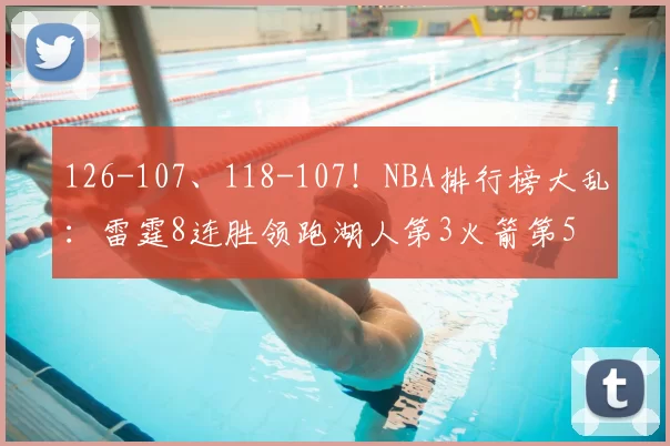 126-107、118-107！NBA排行榜大乱：雷霆8连胜领跑湖人第3火箭第5